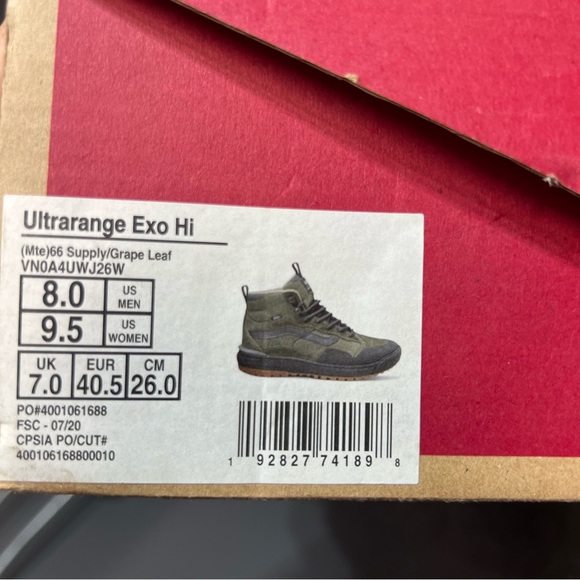 Vans Ultrarange Exo Hi MTE Boot Size 8 Mens/ 9.5 Women’s - Picture 14 of 14